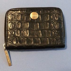 Brahmin Zipper Wallet/wear on hardware as shown